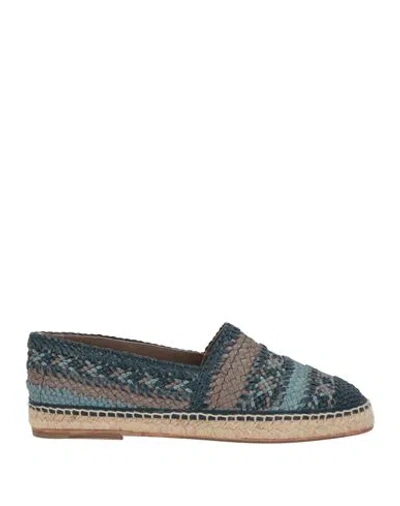 DOLCE & GABBANA DOLCE & GABBANA MAN ESPADRILLES SLATE BLUE SIZE 6 LEATHER