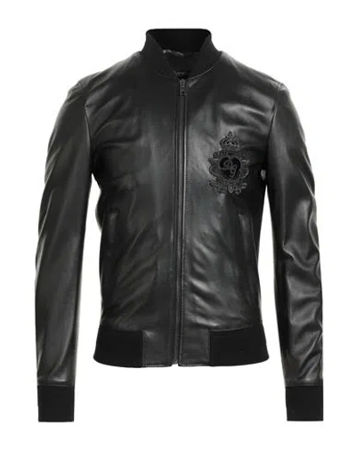 Dolce & Gabbana Man Jacket Black Size 36 Lambskin