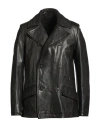 Dolce & Gabbana Man Jacket Black Size 42 Bull Skin, Cotton, Elastane In Black