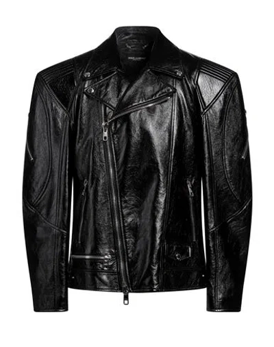Dolce & Gabbana Man Jacket Black Size 42 Lambskin