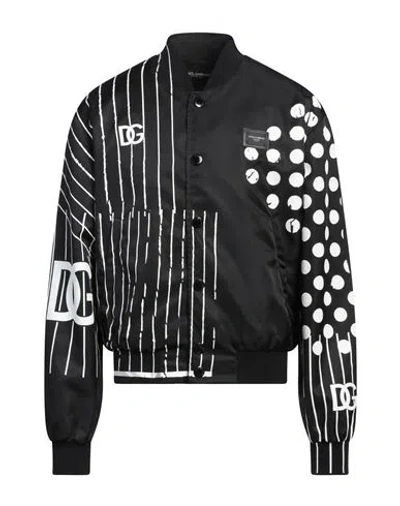 Dolce & Gabbana Man Jacket Black Size 44 Polyamide, Nylon, Elastane