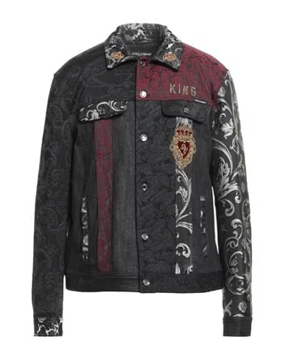 Dolce & Gabbana Man Jacket Black Size 50 Polyester, Cotton, Acetate, Viscose, Elastane