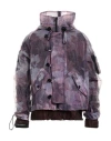 Dolce & Gabbana Purple Camouflage Hooded Men Blouson Jacket In Red