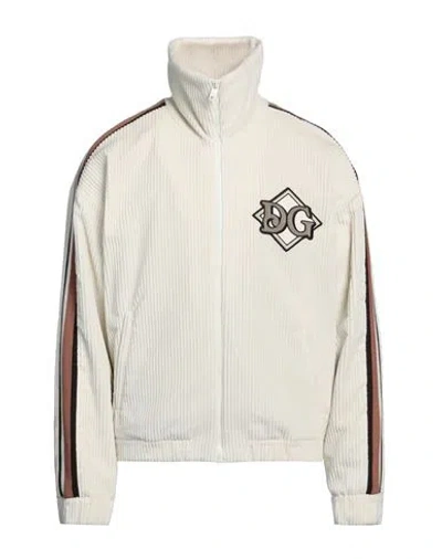 Dolce & Gabbana Man Jacket Ivory Size Xs Cotton In White