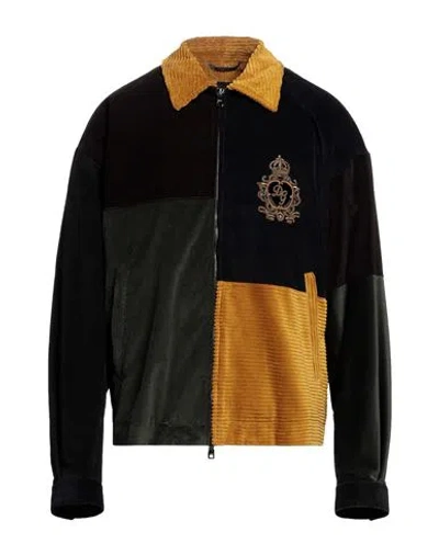 Dolce & Gabbana Man Jacket Midnight Blue Size 44 Cotton, Elastomultiester, Elastane, Brass, Viscose