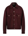 Dolce & Gabbana Man Jacket Plum Size Xl Viscose, Wool, Polyester, Elastane In Burgundy