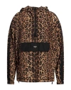 Dolce & Gabbana Man Jacket Sand Size M Polyamide, Polyester In Animal Print