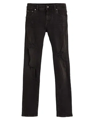 Dolce & Gabbana Man Jeans Black Size 30 Cotton, Elastane