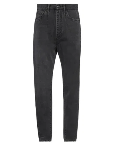 Dolce & Gabbana Man Jeans Black Size 36 Cotton In Gray