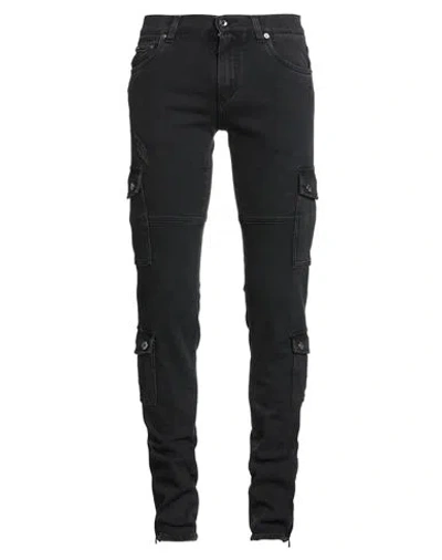 Dolce & Gabbana Man Jeans Black Size 38 Cotton, Elastane