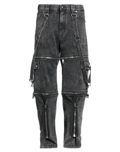 Dolce & Gabbana Zip-detailing Loose-fit Jeans In Black