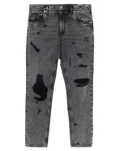 Dolce & Gabbana Man Jeans Black Size 40 Cotton In Gray