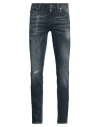 Dolce & Gabbana Man Jeans Blue Size 44 Cotton, Polyethylene, Elastane, Zamak, Calfskin In Blue