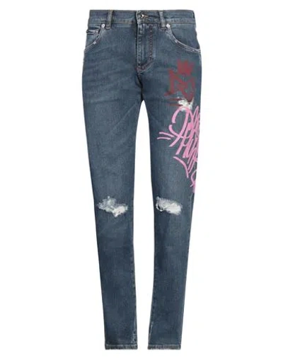 Dolce & Gabbana Man Jeans Blue Size 36 Cotton, Elastane