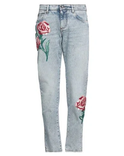 Dolce & Gabbana Man Jeans Blue Size 34 Cotton, Elastane, Wool, Acrylic