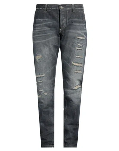 Dolce & Gabbana Man Jeans Blue Size 36 Cotton, Calfskin