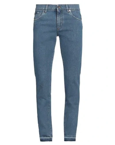 Dolce & Gabbana Man Jeans Blue Size 32 Cotton, Elastane