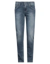 DOLCE & GABBANA DOLCE & GABBANA MAN JEANS BLUE SIZE 42 COTTON, ELASTANE, COW LEATHER