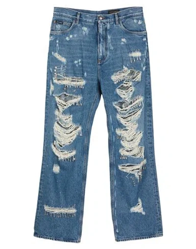 Dolce & Gabbana Man Jeans Blue Size 36 Cotton, Polyester, Elastane