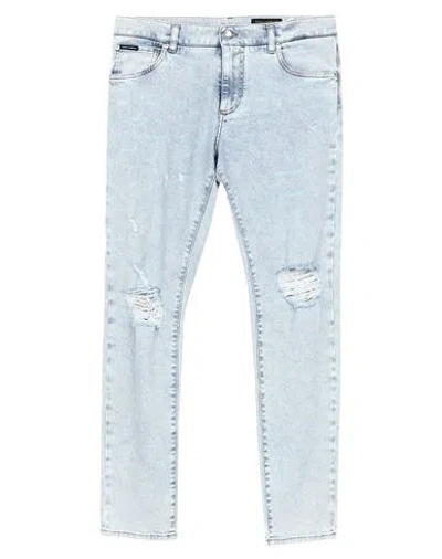 Dolce & Gabbana Man Jeans Blue Size 40 Cotton, Elastane