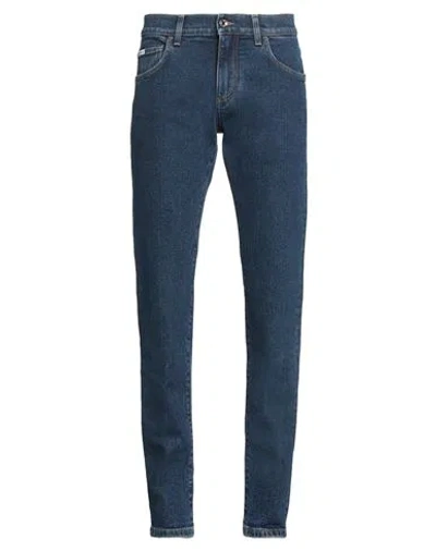 Dolce & Gabbana Man Jeans Blue Size 40 Cotton, Elastane