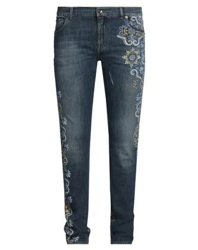 Dolce & Gabbana Man Jeans Blue Size 42 Cotton, Elastane