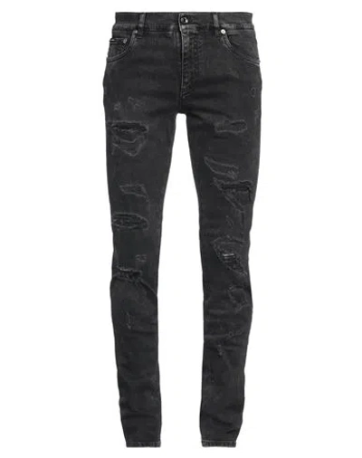 Dolce & Gabbana Man Jeans Charcoal Size 30 Cotton, Elastane In Grey