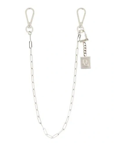 Dolce & Gabbana Man Key Ring Silver Size - Zamak, Brass