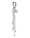 Dolce & Gabbana Man Key Ring White Size - Textile Fibers, Metal, Leather In White