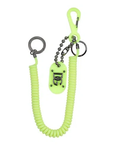 Dolce & Gabbana Man Key Ring Yellow Size - Rubber, Metal