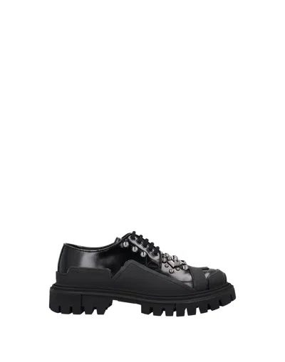 Dolce & Gabbana Lace-up Shoes In Black