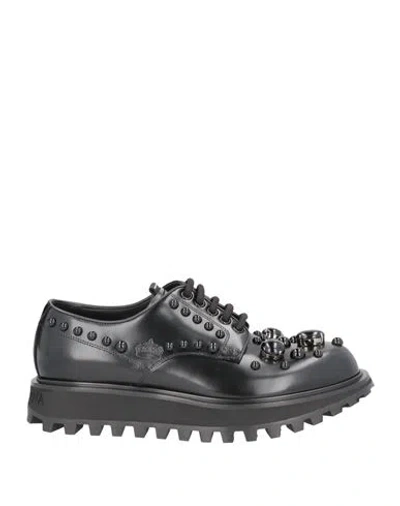 Dolce & Gabbana Man Lace-up Shoes Black Size 7 Calfskin