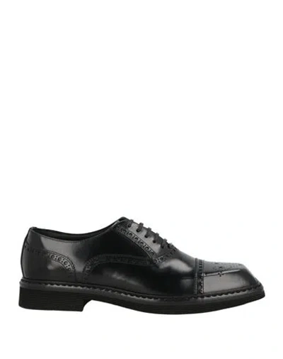 Dolce & Gabbana Man Lace-up Shoes Black Size 7 Leather