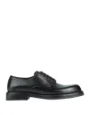 Dolce & Gabbana Black Leather Derby Shoes In Black