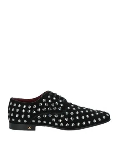 Dolce & Gabbana Man Lace-up Shoes Black Size 8 Leather