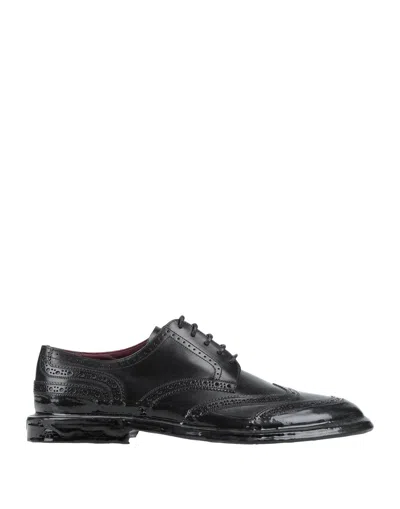 Dolce & Gabbana Man Lace-up Shoes Black Size 8 Calfskin