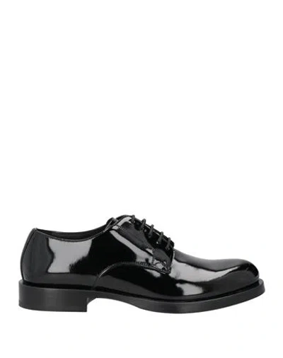 Dolce & Gabbana Man Lace-up Shoes Black Size 8.5 Calfskin