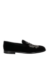 Dolce & Gabbana Man Loafers Black Size 8.5 Textile Fibers
