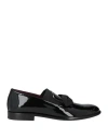 Dolce & Gabbana Man Loafers Black Size 9 Goat Skin, Cotton, Viscose, Polyamide, Synthetic Fibers In Black