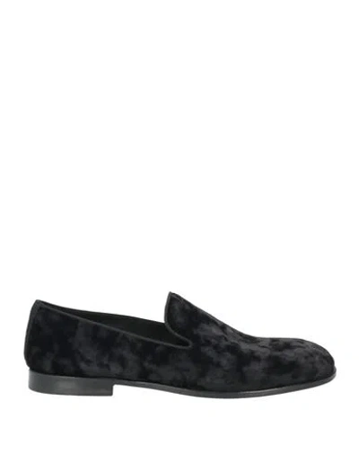 Dolce & Gabbana Man Loafers Black Size 8.5 Textile Fibers