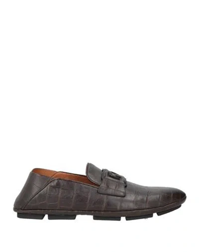 Dolce & Gabbana Man Loafers Dark Brown Size 8.5 Calfskin