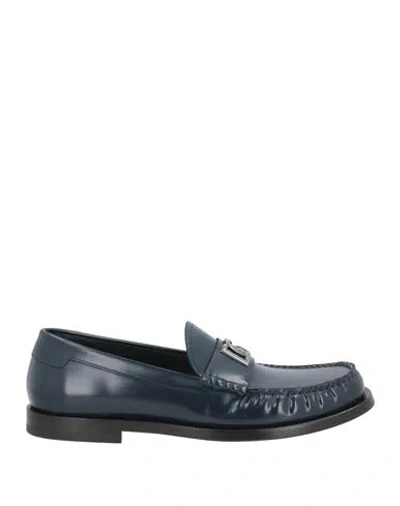 Dolce & Gabbana Man Loafers Midnight Blue Size 11 Calfskin