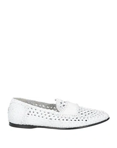 Dolce & Gabbana Man Loafers White Size 12 Goat Skin, Calfskin