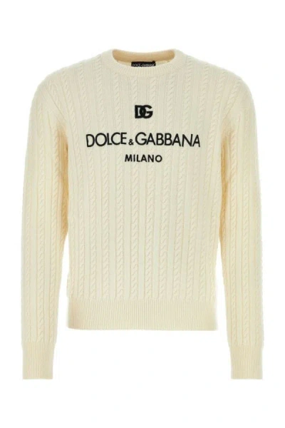 Dolce & Gabbana Man Maglieria In White