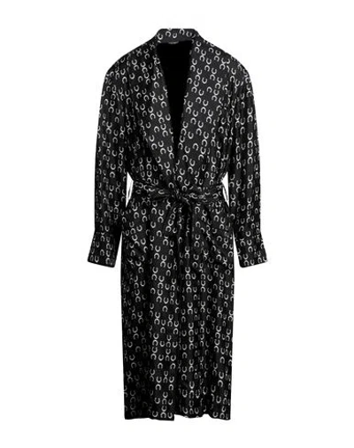 Dolce & Gabbana Man Overcoat & Trench Coat Black Size 36 Silk