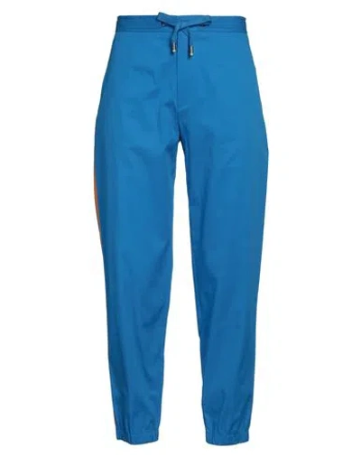 Dolce & Gabbana Man Pants Azure Size 36 Cotton, Elastane In Blue