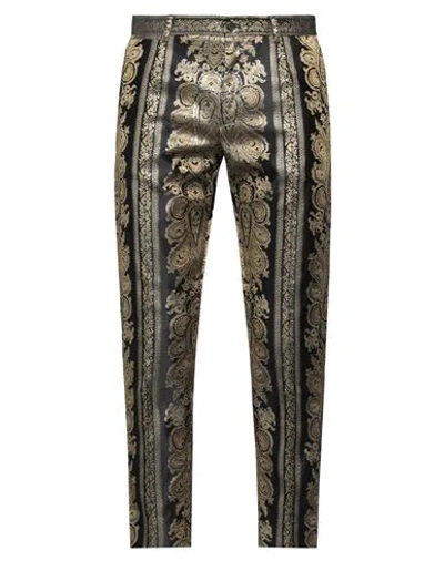 Dolce & Gabbana Man Pants Black Size 30 Polyester, Acetate, Metallic Fiber