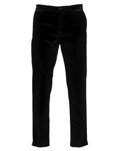 Dolce & Gabbana Man Pants Black Size 38 Cotton, Silk, Virgin Wool, Polyester