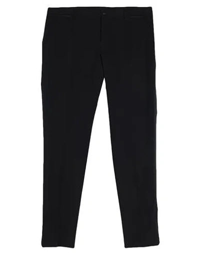 Dolce & Gabbana Man Pants Black Size 38 Virgin Wool, Silk, Polyester, Elastane