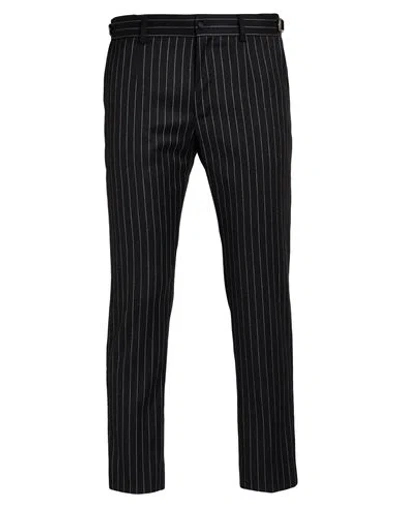 Dolce & Gabbana Man Pants Black Size 40 Virgin Wool, Polyester, Silk, Viscose, Elastane